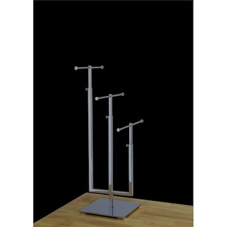 Amko AMKO CSR-3 3-Tier Jewelry Stand; Chrome CSR-3
